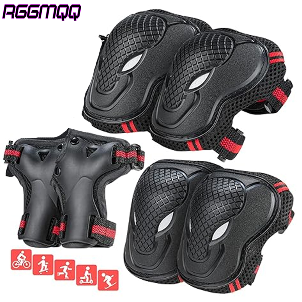 Youth Cycling Gear - 6PCS Adult/Youth Knee Pad Elbow Pads