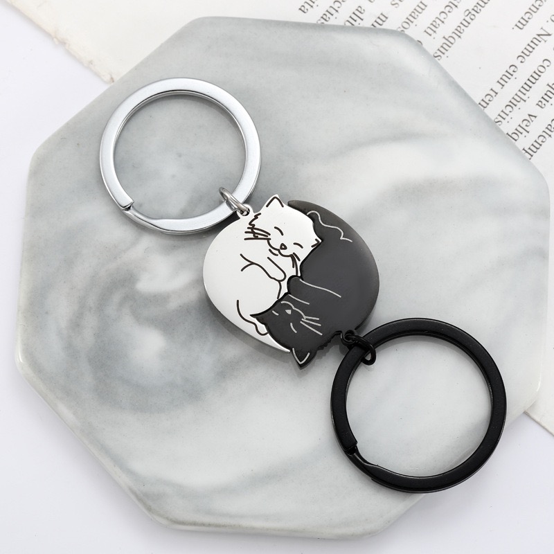 Cycling Backpack - Cute Cat Motorcycle Accessories 2Pcs/pair Keychain