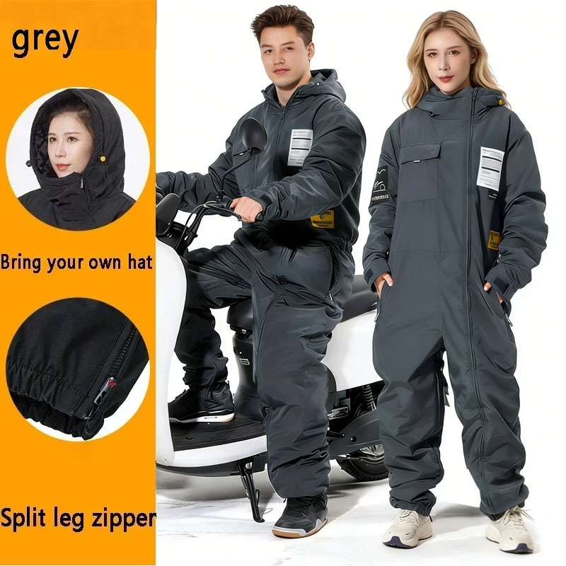 Cycling Gear Jacket - Winter Coldproof Windproof Motorcycle Suit-Fleece Lined