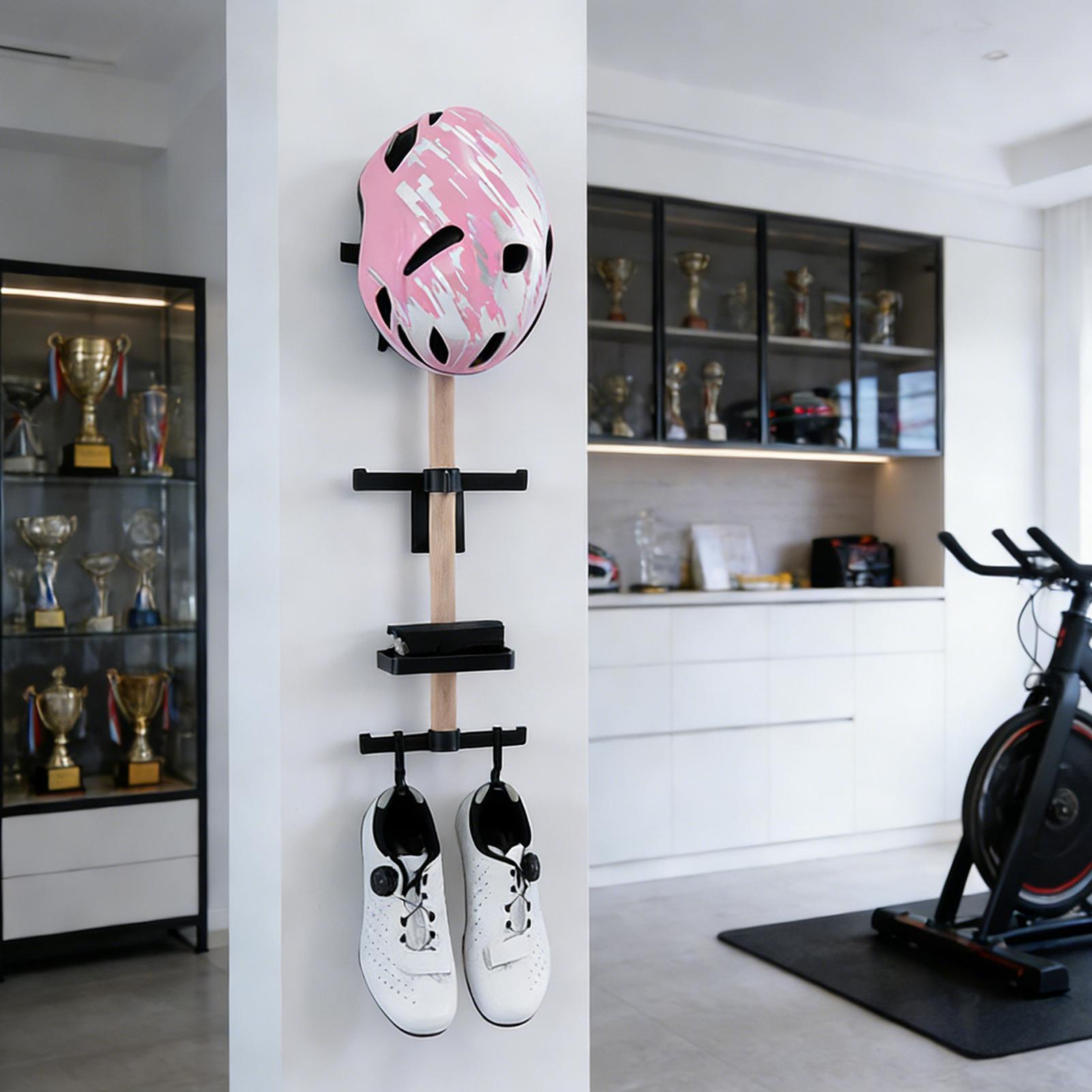 Cycling Gear Wall Organizer - Bike Gear Wall Storage Rack, Space-Saving
