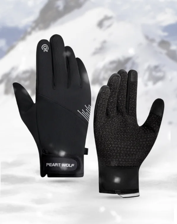 Cycling Gear For Cold Weather - Windproof Warm Touchscreen Winter Gloves -