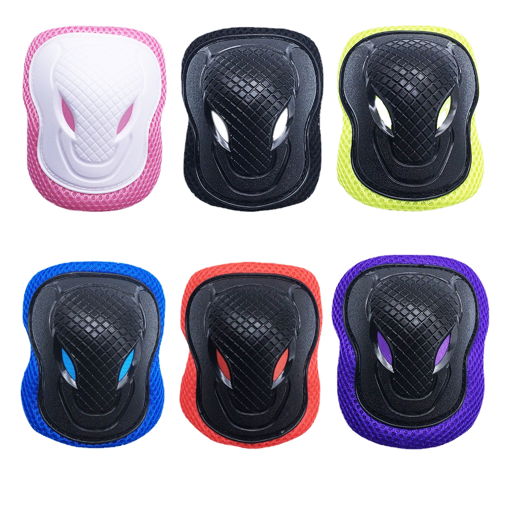 6Pcs/Set Kids/Youth Knee Pad E - Youth Cycling Gear avaliação e preço