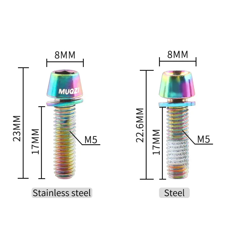 6pcs M5x17mm Bicycle Stem Scre - Bike Stem Riser avaliação e preço