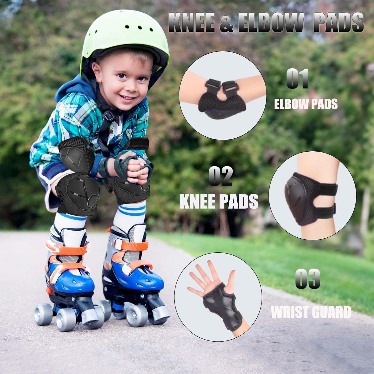 Kids/Youth Knee Pads Elbow Pad - Youth Cycling Gear avaliação e preço
