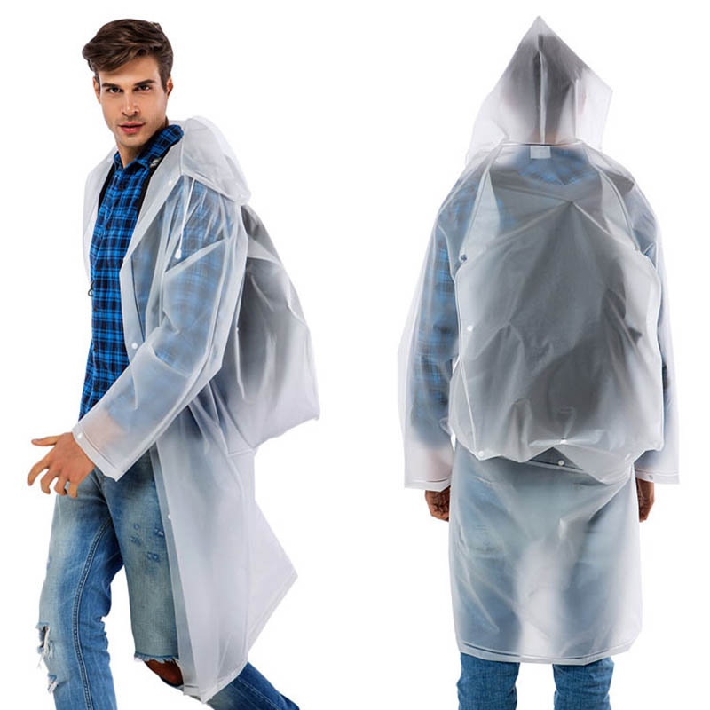 New Reusable Transparent EVA L - Cycling Gear Jacket avaliação e preço