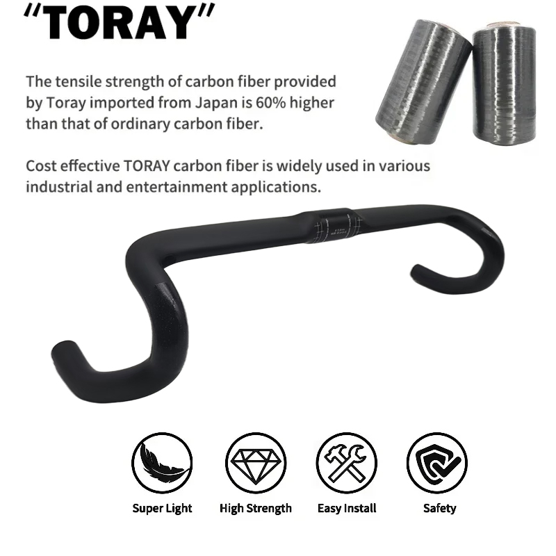 Carbon Fiber Racing Bike Handl - Cycling Gear Gravel avaliação e preço