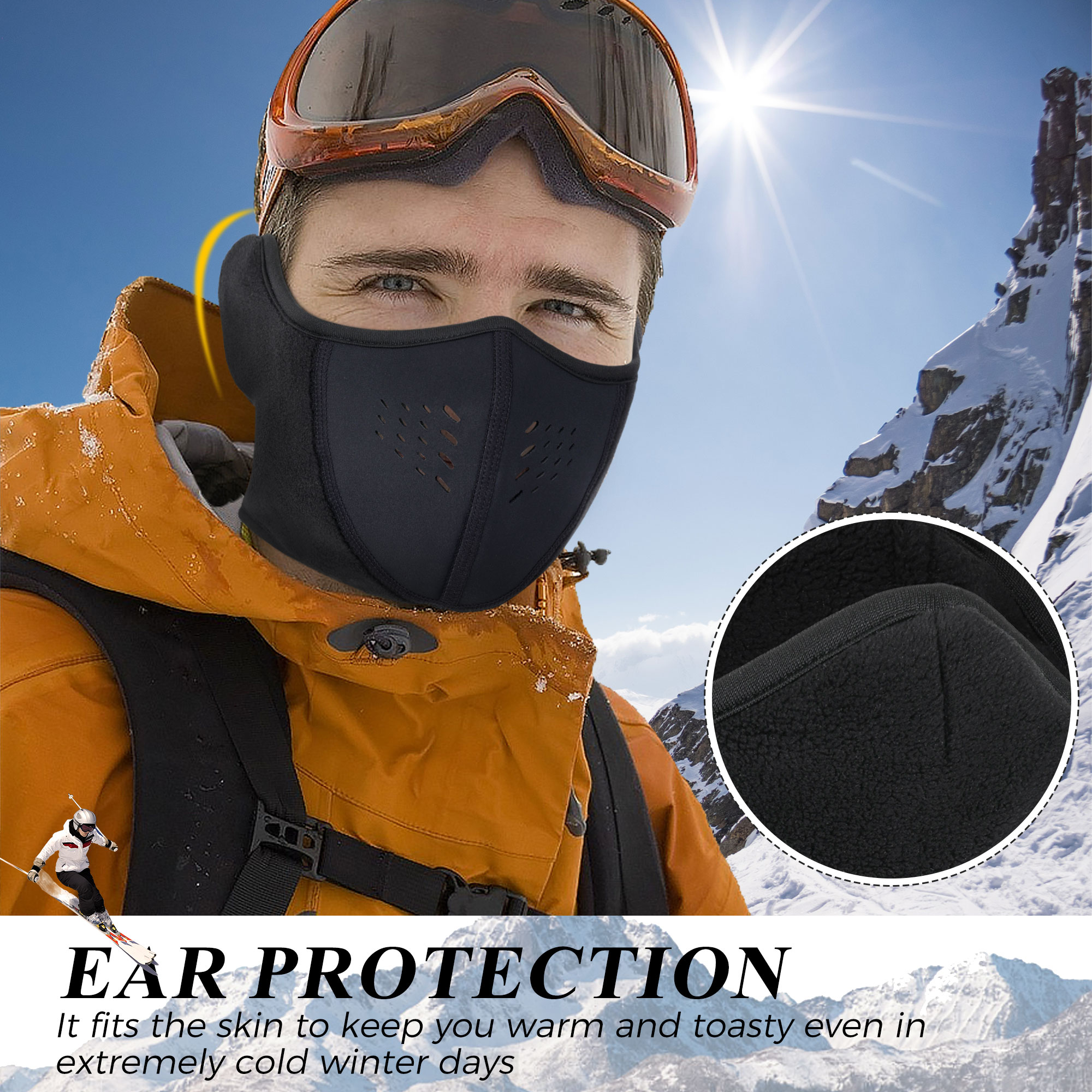 Windproof Motorcycle Balaclava - Cycling Gear For Cold Weather avaliação e preço