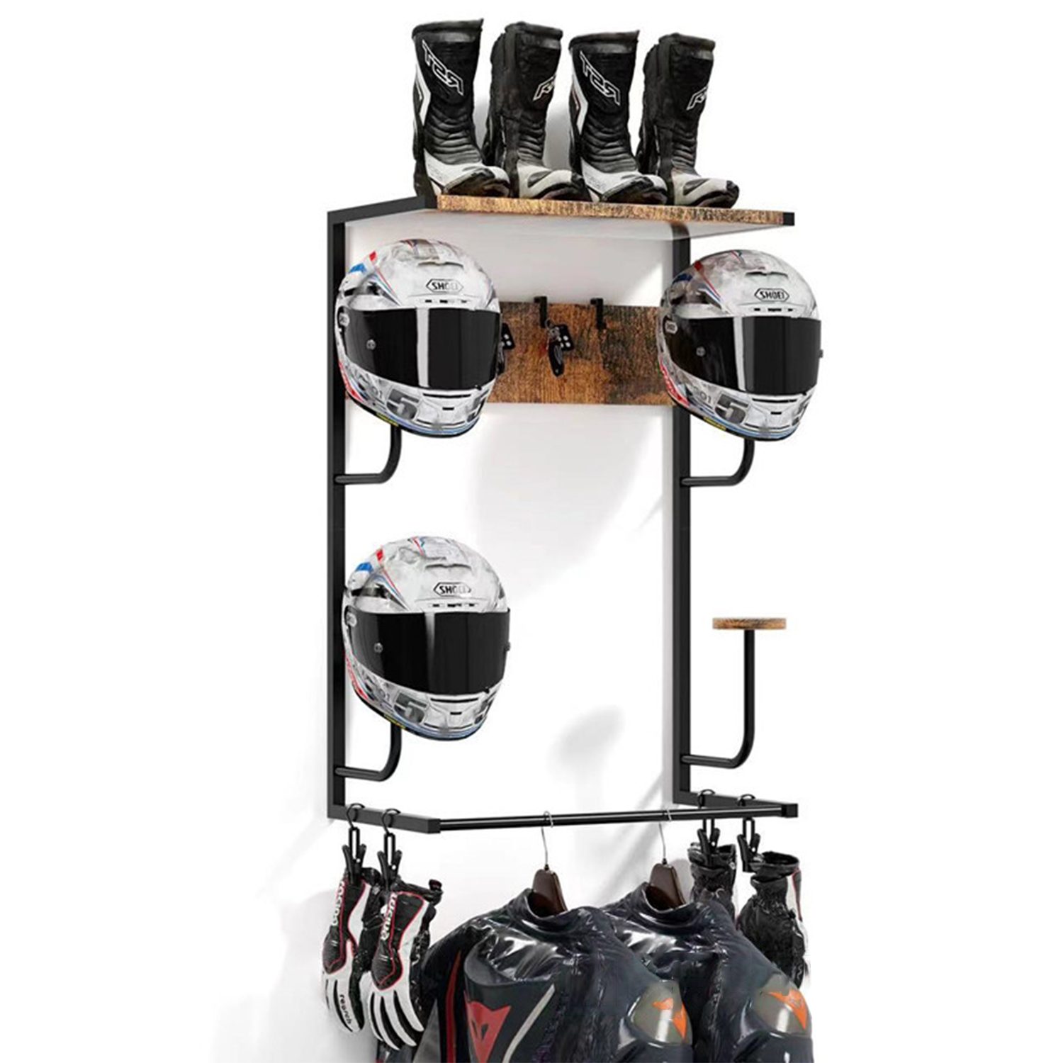 Motorcycle Helmet Holder, Wall - Cycling Gear Wall Organizer avaliação e preço