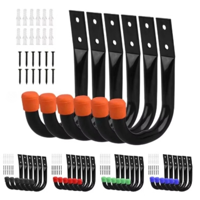 6PCS/Set Bike Wall Mount Hooks - Cycling Gear Wall Storage avaliação e preço