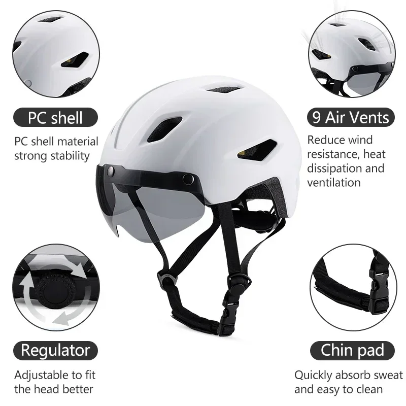 Bike Helmet with Detachable Ma - Youth Cycling Gear avaliação e preço