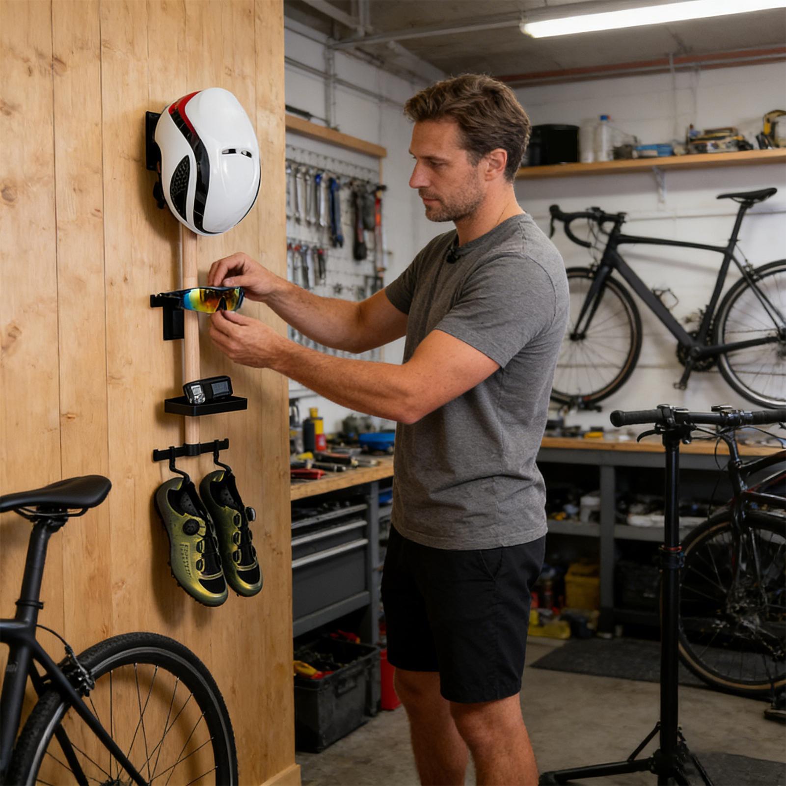 Vertical Cycling Gear Organize - Cycling Gear Wall Organizer avaliação e preço
