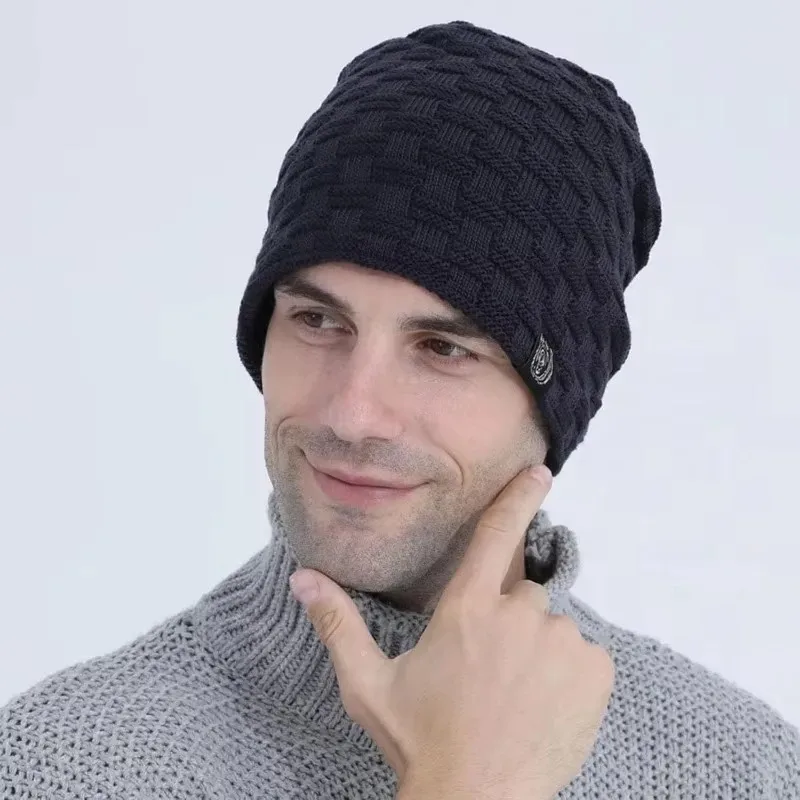 Mens Plush Lining Beanie Winte - Cycling Gear For Cold Weather avaliação e preço