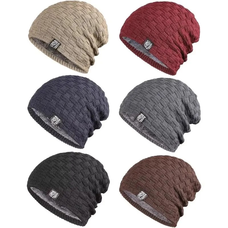 Mens Plush Lining Beanie Winte - Cycling Gear For Cold Weather avaliação e preço