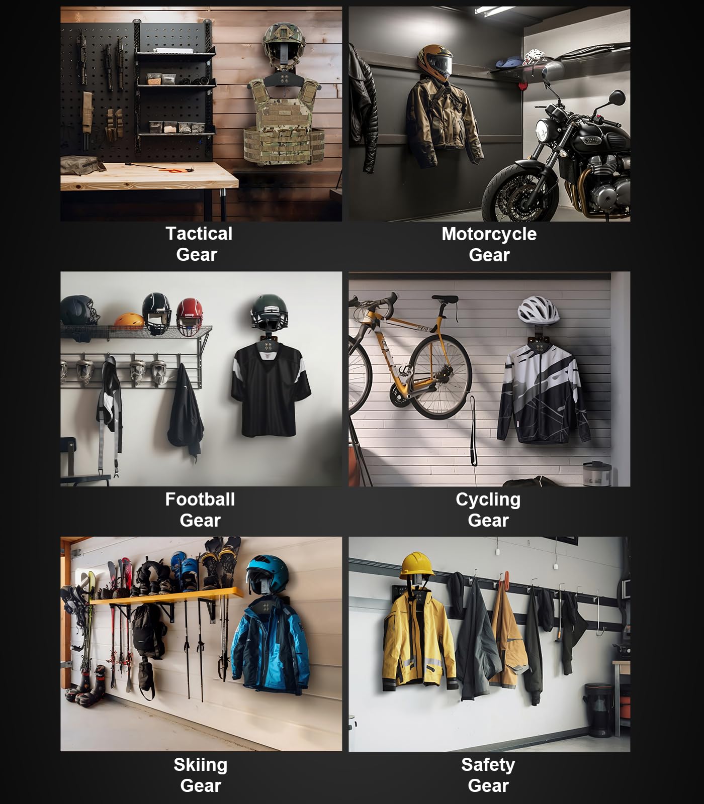 Motorcycle Helmet Holder Wall  - Cycling Gear Wall Organizer avaliação e preço