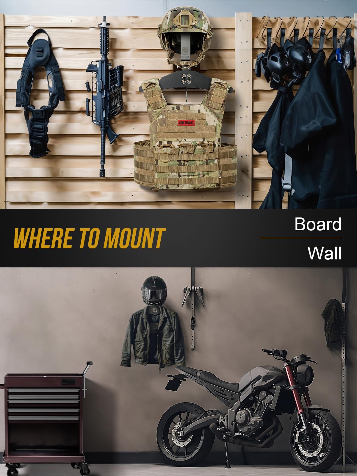 Motorcycle Helmet Holder Wall  - Cycling Gear Wall Organizer avaliação e preço
