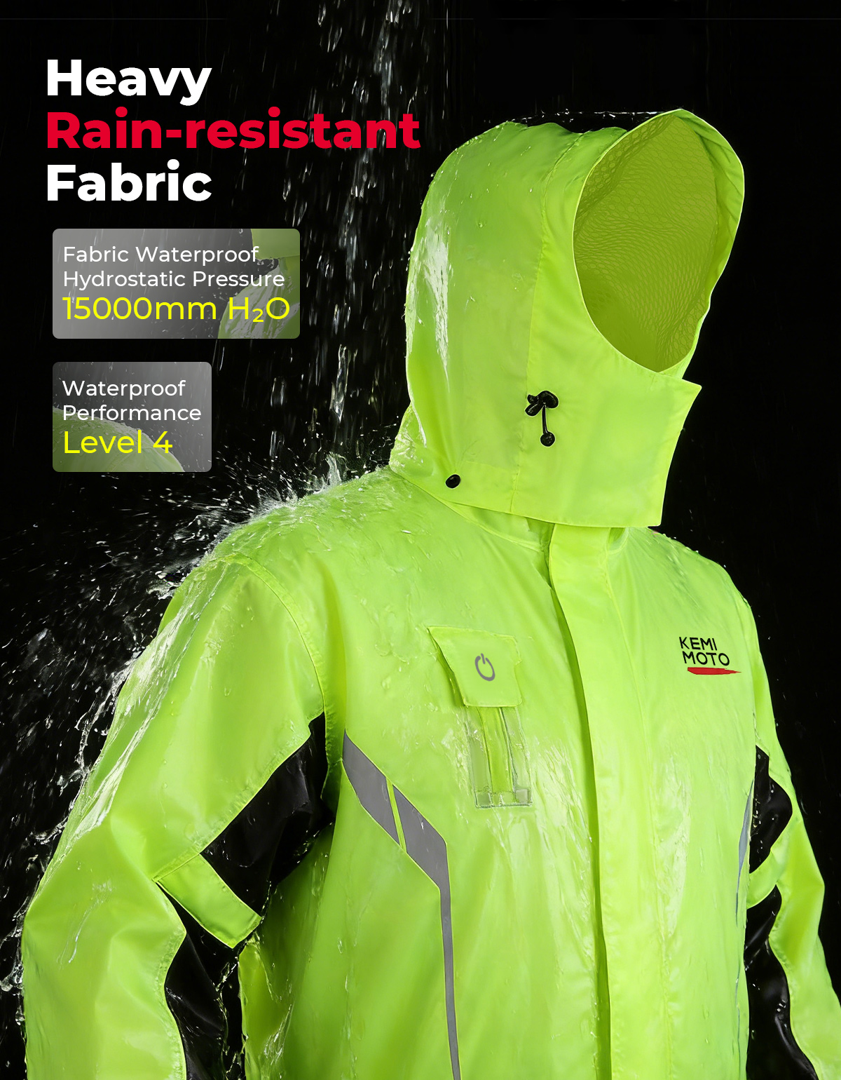 KEMIMOTO Unisex Waterproof Rai - Cycling Gear Jacket avaliação e preço