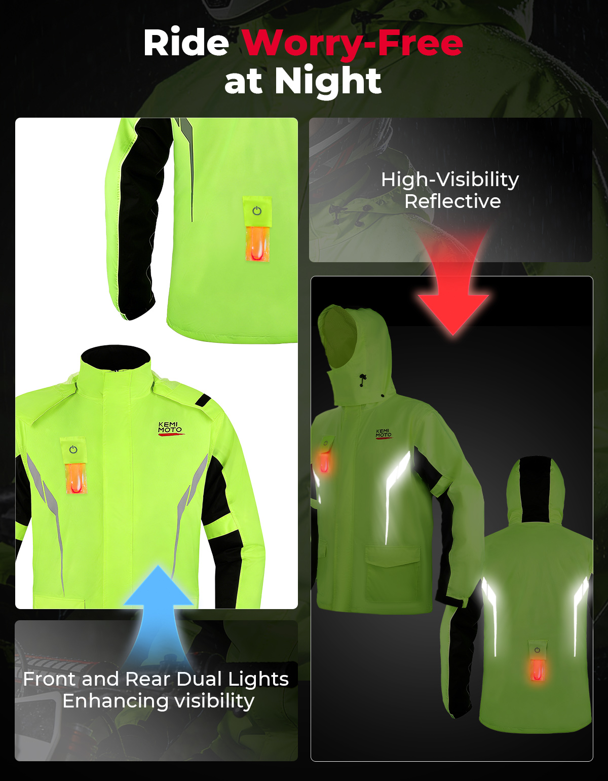 KEMIMOTO Unisex Waterproof Rai - Cycling Gear Jacket avaliação e preço