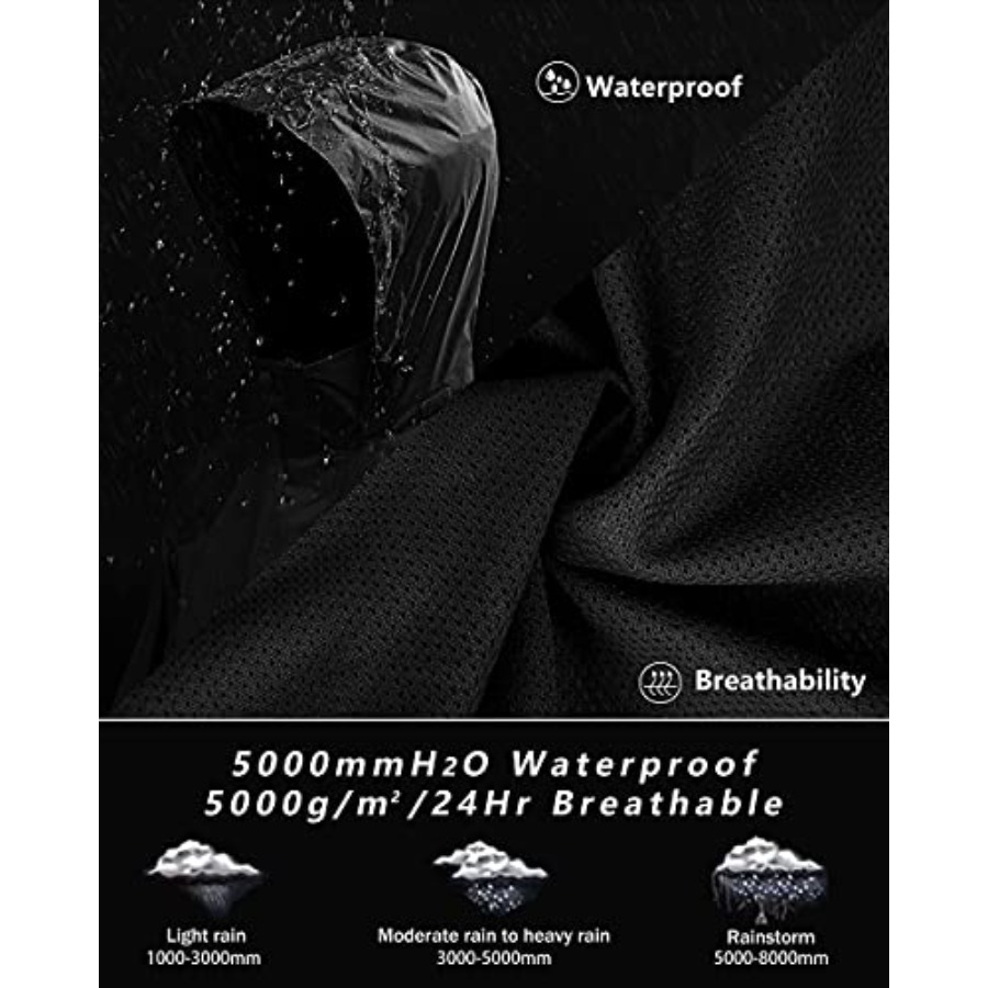 Men's Rain Suit Packable Water - Cycling Gear Jacket avaliação e preço