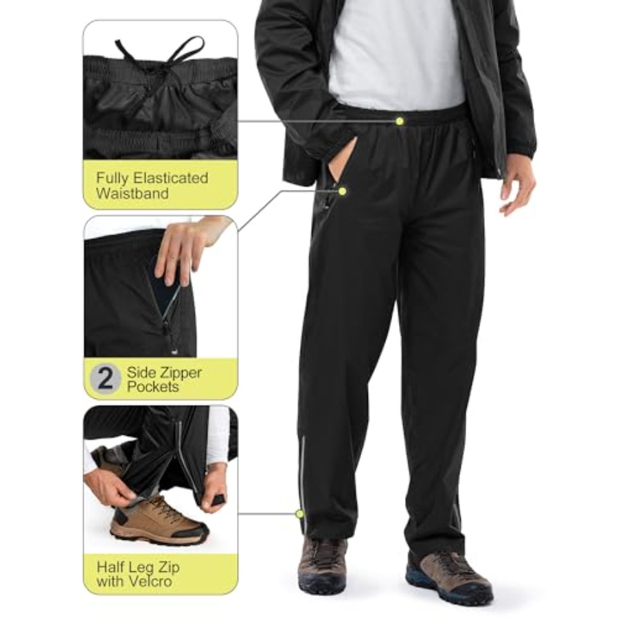 Men's Rain Suit Packable Water - Cycling Gear Jacket avaliação e preço