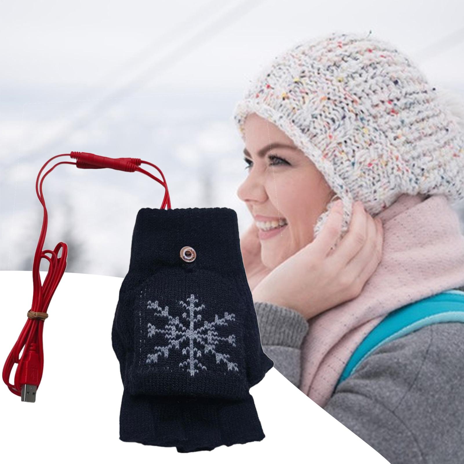 Heated Gloves Fingerless USB H - Cycling Gear For Cold Weather avaliação e preço