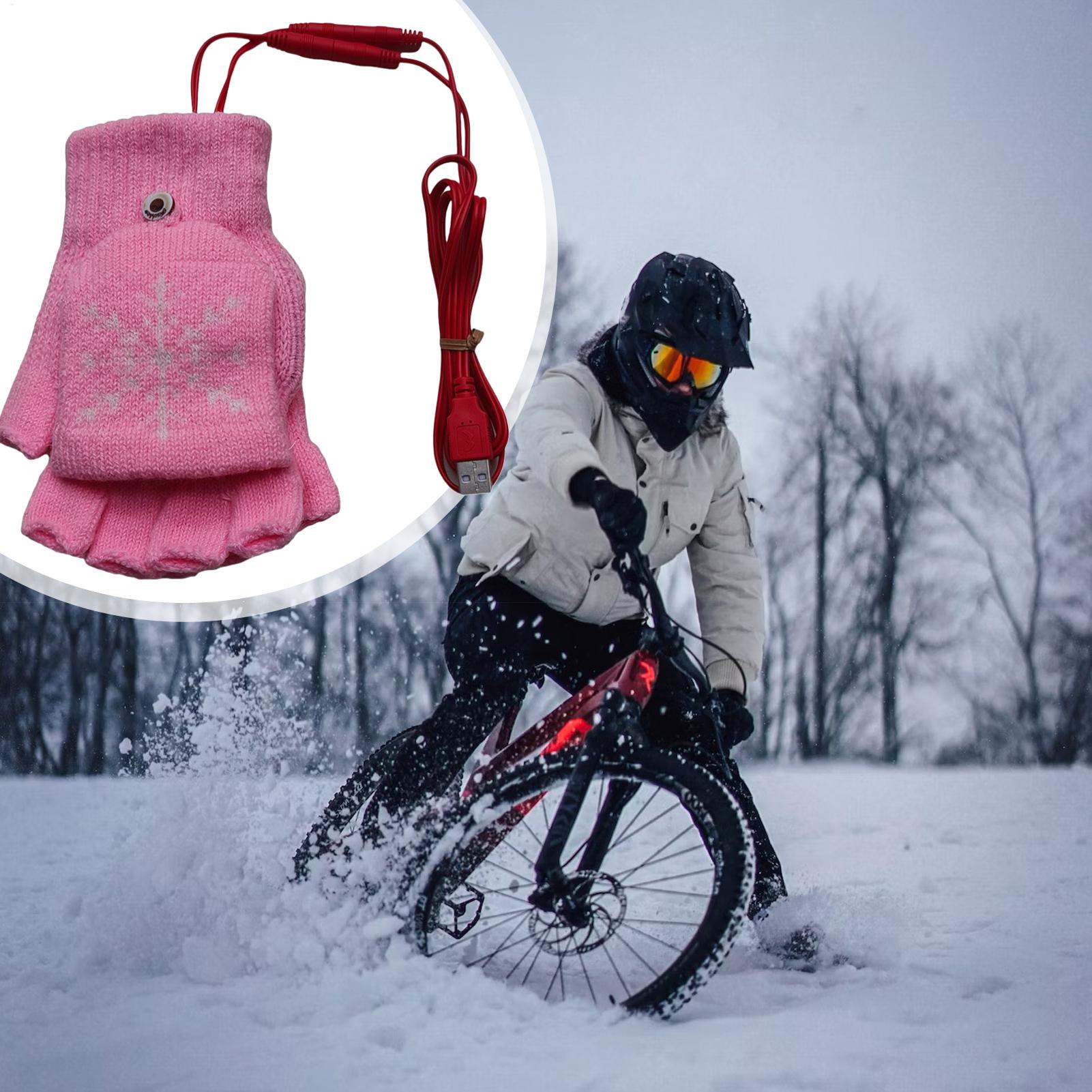 Heated Gloves Fingerless USB H - Cycling Gear For Cold Weather avaliação e preço