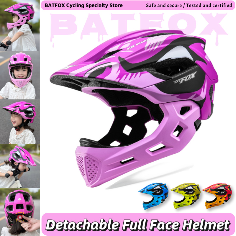 BATFOX Kids Full Face Bike Hel - Youth Cycling Gear avaliação e preço