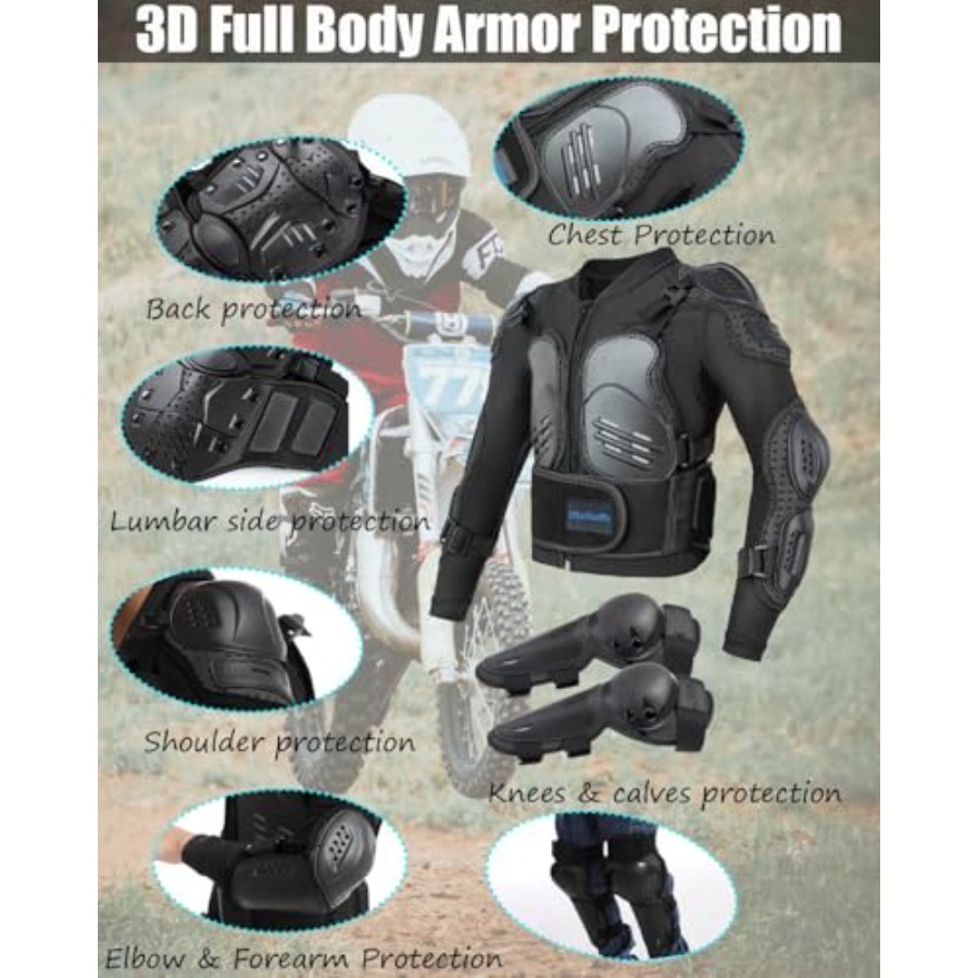 Motorcycle Jacket Armor Suit-D - Cycling Gear Jacket avaliação e preço