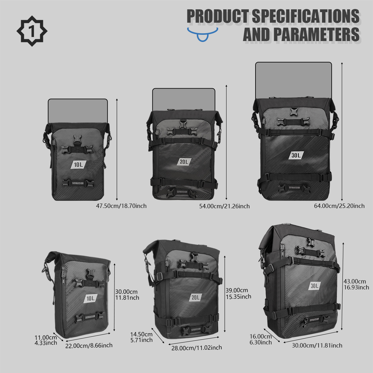 Waterproof Crash Bars Bag Moto - Cycling Backpack avaliação e preço