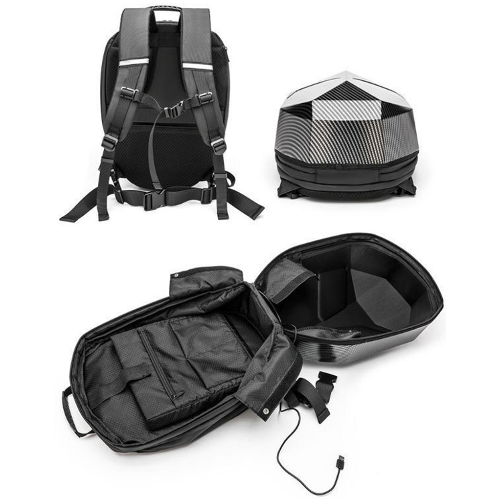 LED Backpack For Man PVC Hard  - Cycling Backpack avaliação e preço