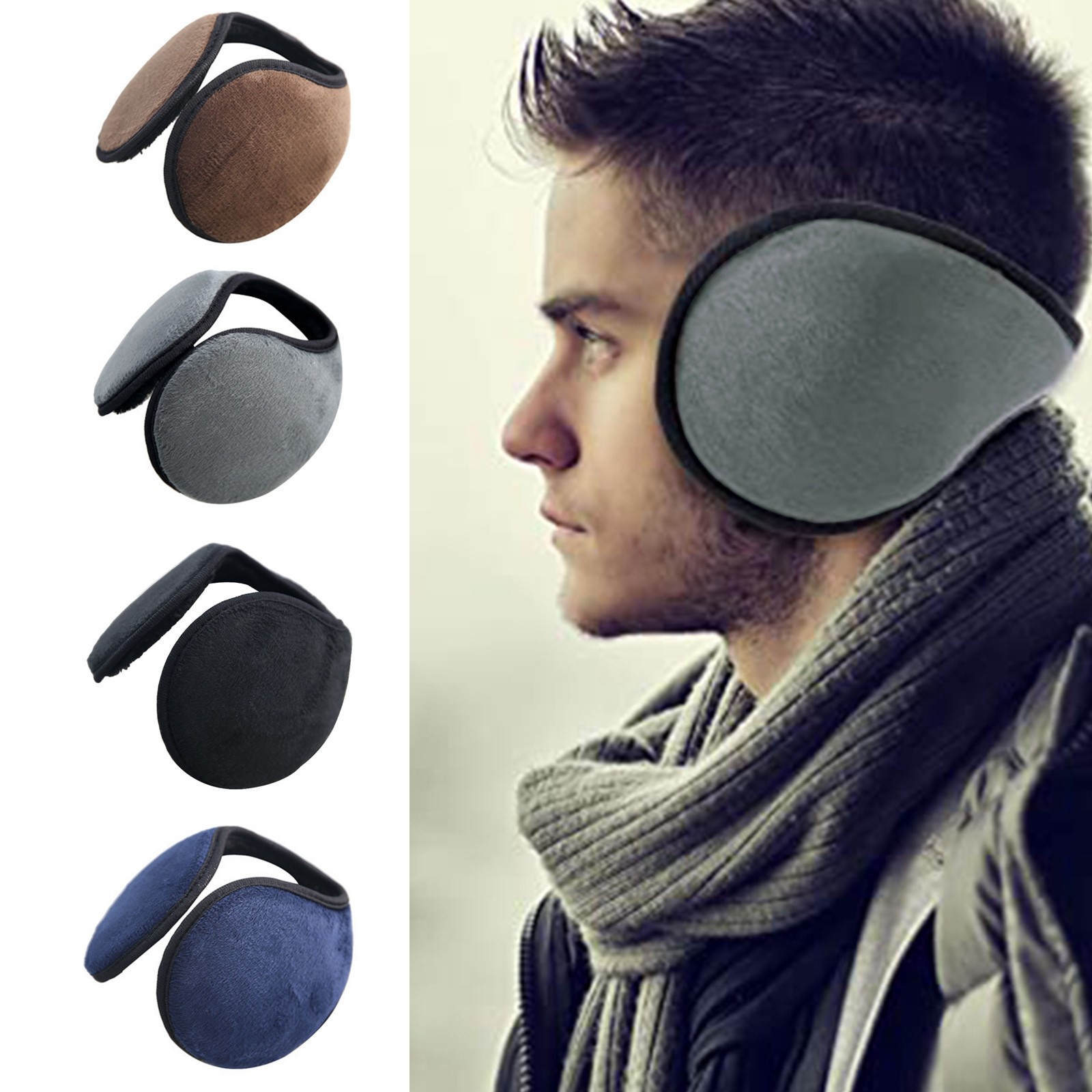 Winter Ear Muffs Warm Fleece F - Cycling Gear For Cold Weather avaliação e preço