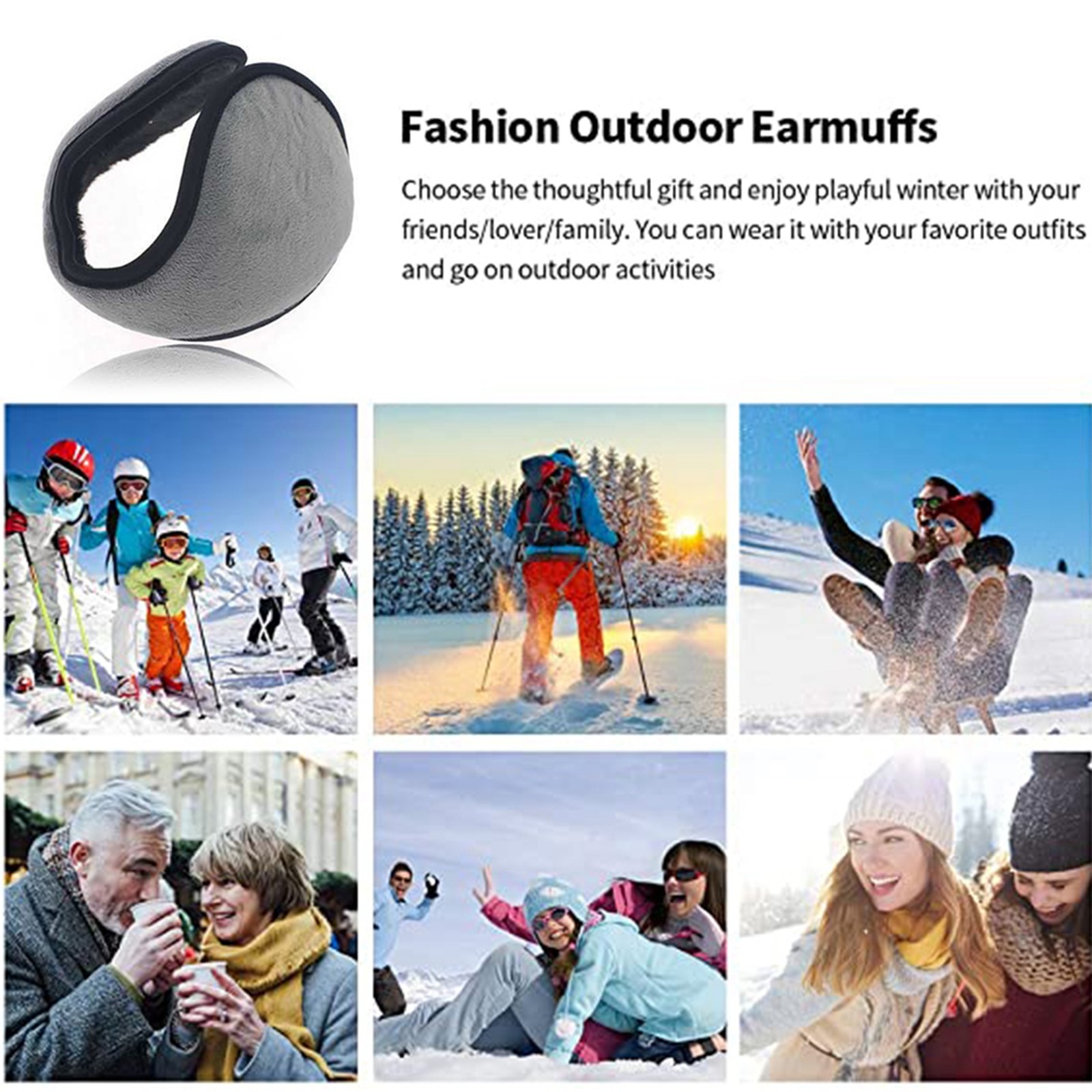 Winter Ear Muffs Warm Fleece F - Cycling Gear For Cold Weather avaliação e preço