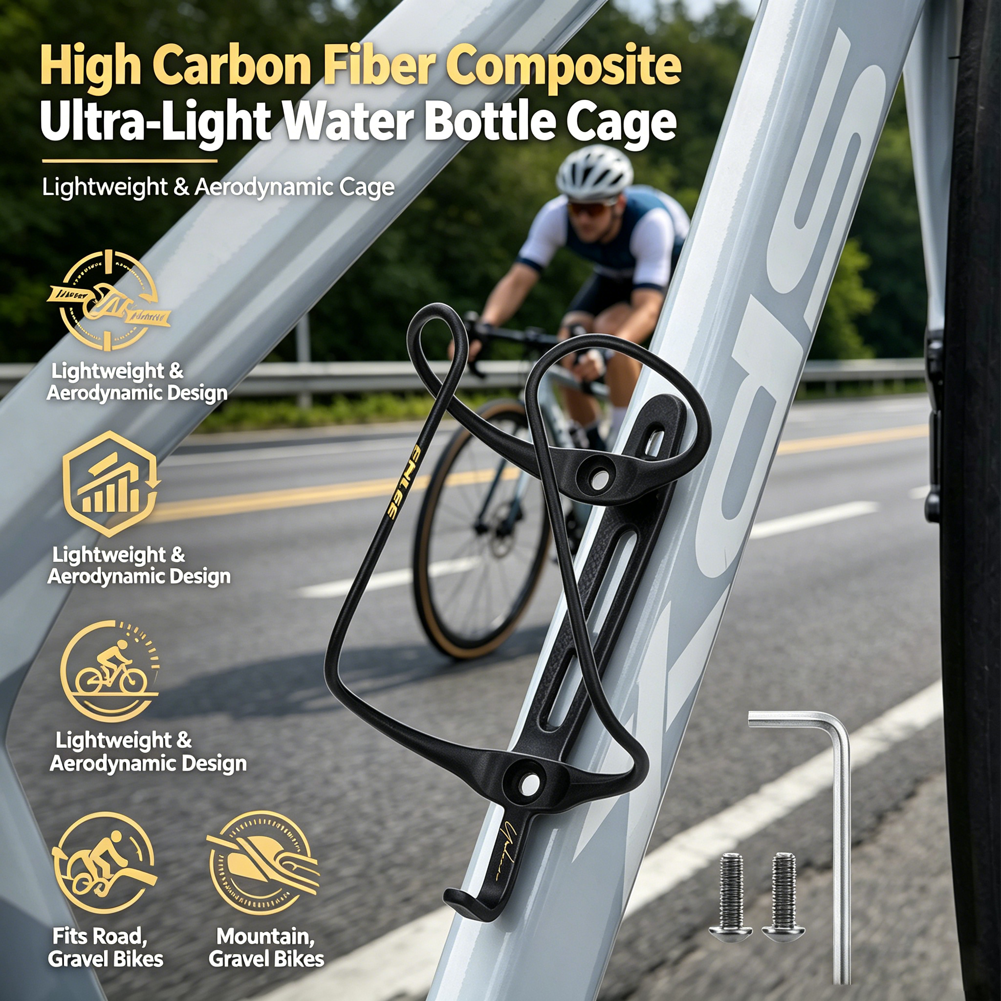 Ultralight Carbon Fiber Compos - Cycling Gear Gravel avaliação e preço