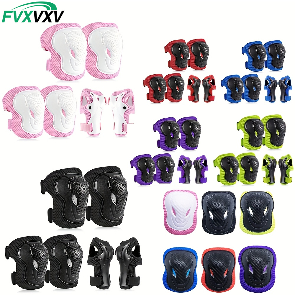 6PCS Kids/Youth Knee Pad Elbow - Youth Cycling Gear avaliação e preço